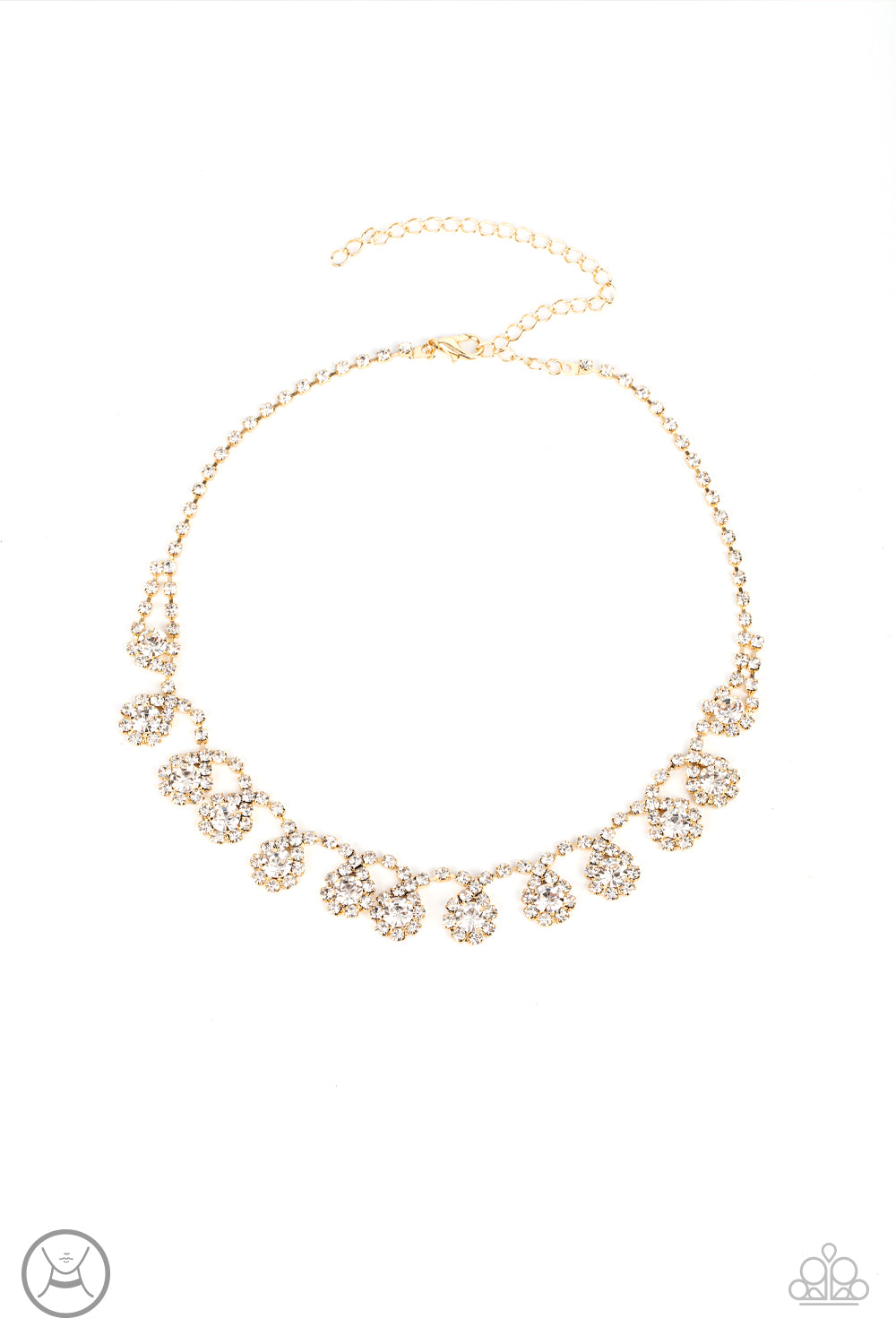 Princess Prominence Choker Necklace (Gold, White, Multi)