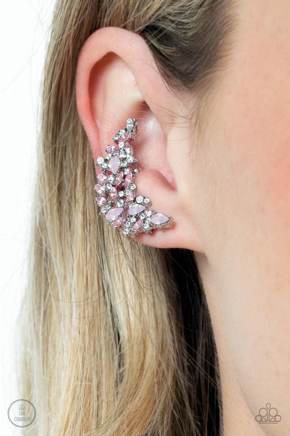 Prismatically Panoramic Earring (Pink, White)