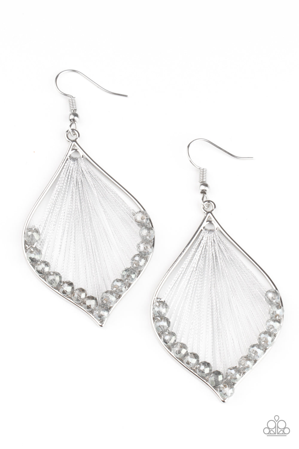 Pulling At My HARP Strings Silver Earring