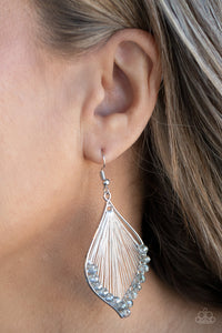 Pulling At My HARP Strings Silver Earring