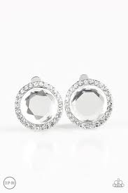 Positively Princess White Clip-On Earring
