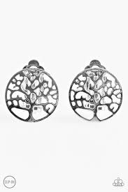 Royal TREE-tment Clip-On Silver Earring