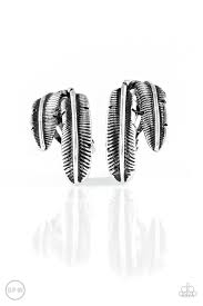 Things QUILL Work Out Clip-On Silver Earring