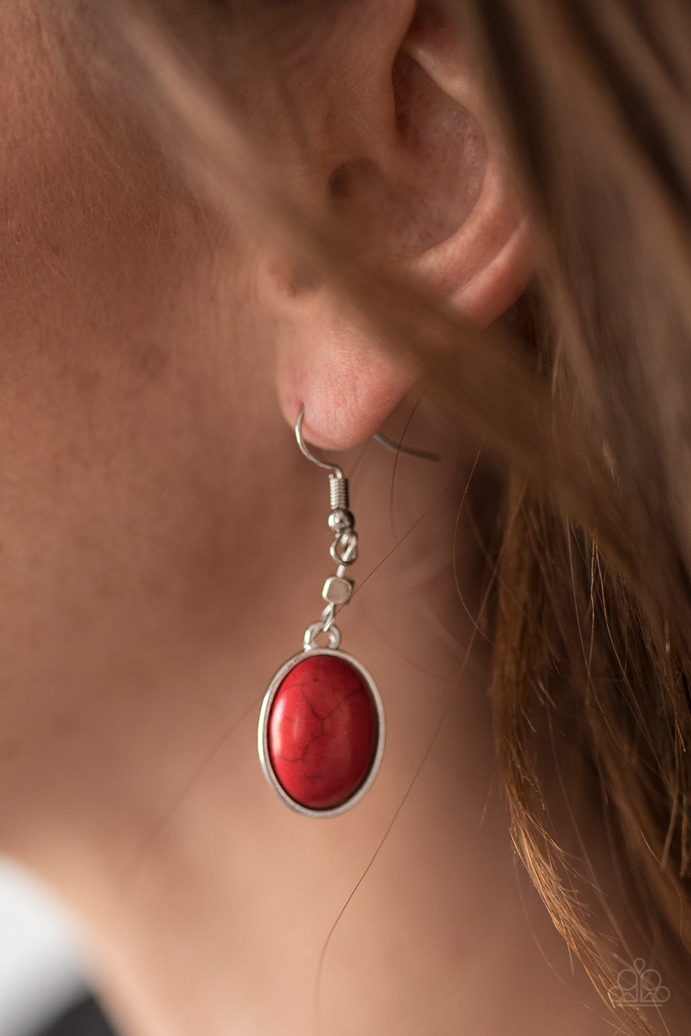 Back To The SANDSTONE Age Red Earring