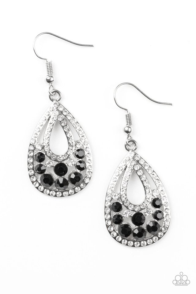 Sparkling Stardom Earring (Black, White)