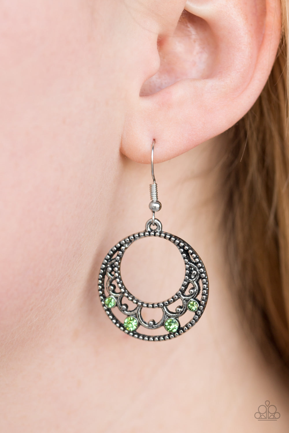 Colorfully Carefree Green Earring