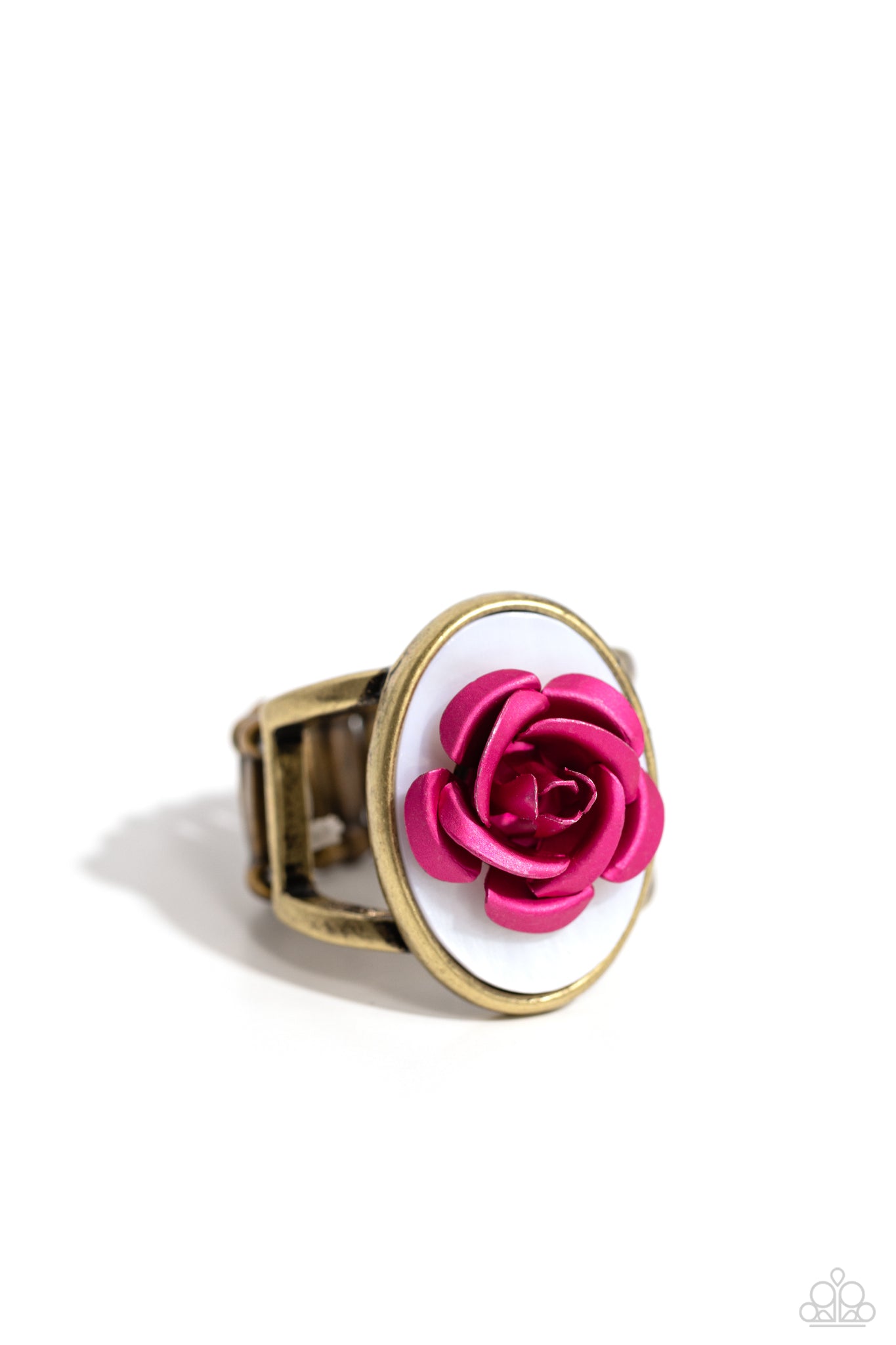ROSE to My Heart Ring (Red, Brass)