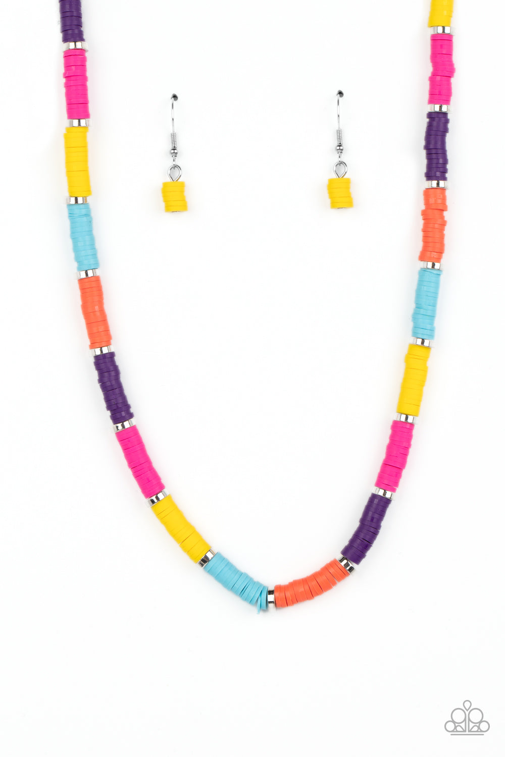 Rainbow Road Necklace (Multi, Blue, Pink)