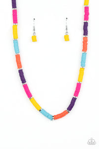 Rainbow Road Necklace (Multi, Blue, Pink)