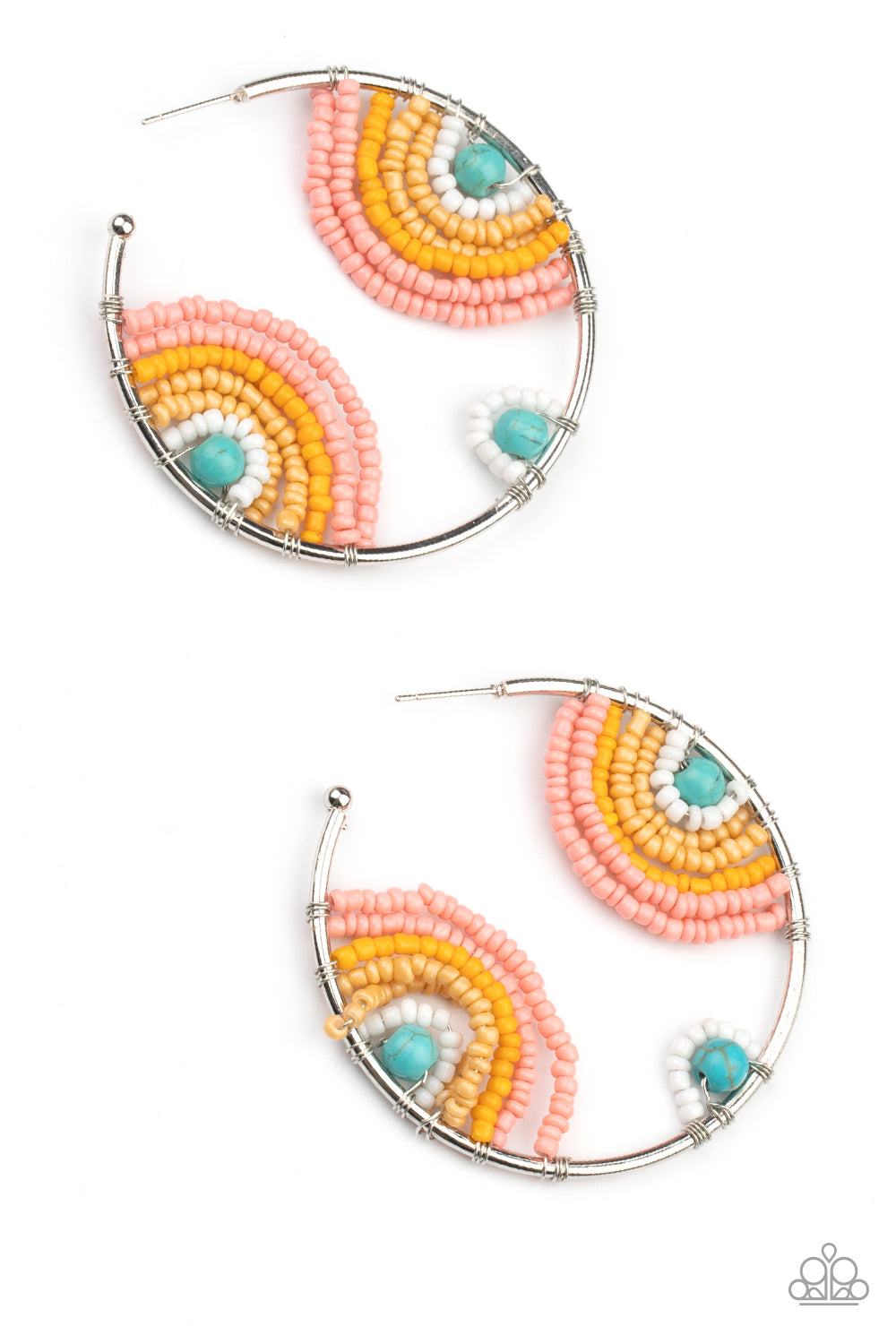 Rainbow Horizons Hoop Earring (Multi, Orange)