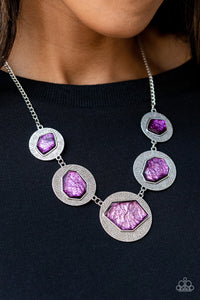 Raw Charisma Necklace (Purple, Silver, Orange)