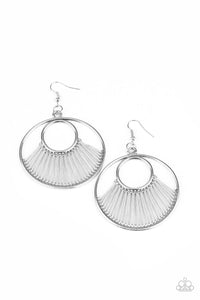 Really High-Strung Earring (Silver, White)