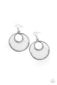 Really High-Strung Earring (Silver, White)