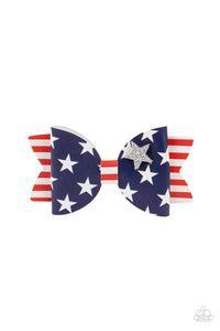 Red, White, and Bows Multi Star Hair Clip
