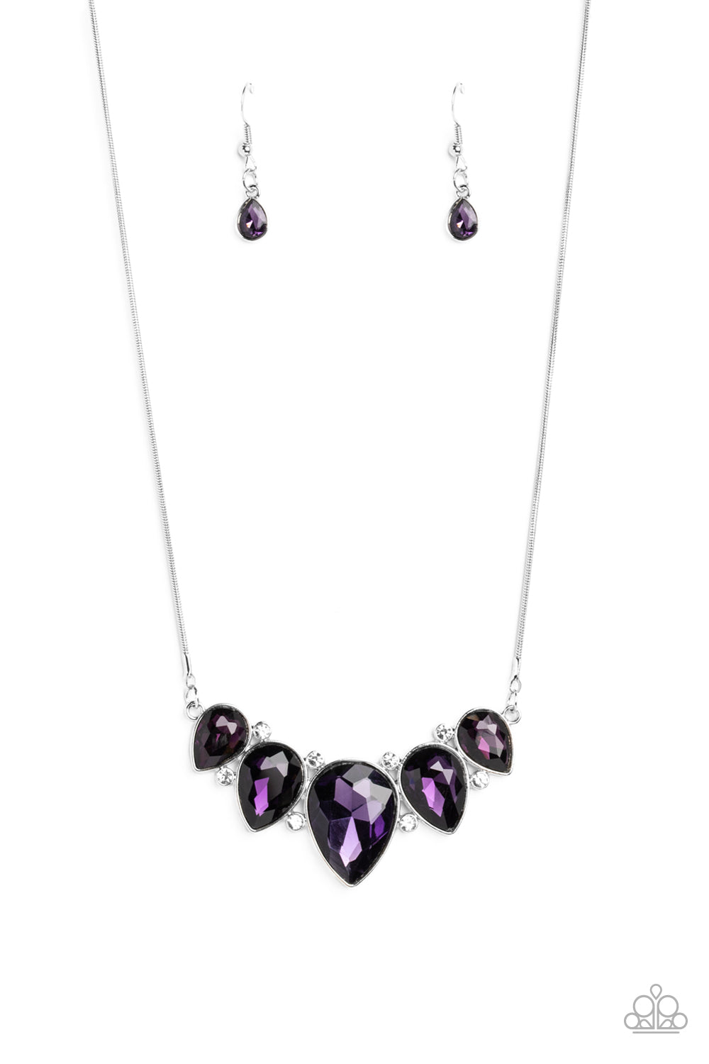 Regally Refined Necklace (Multi, Purple)