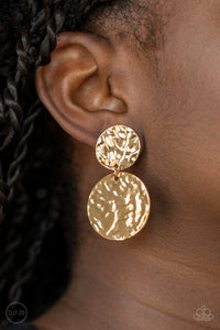 Relic Ripple Clip On Gold Earring