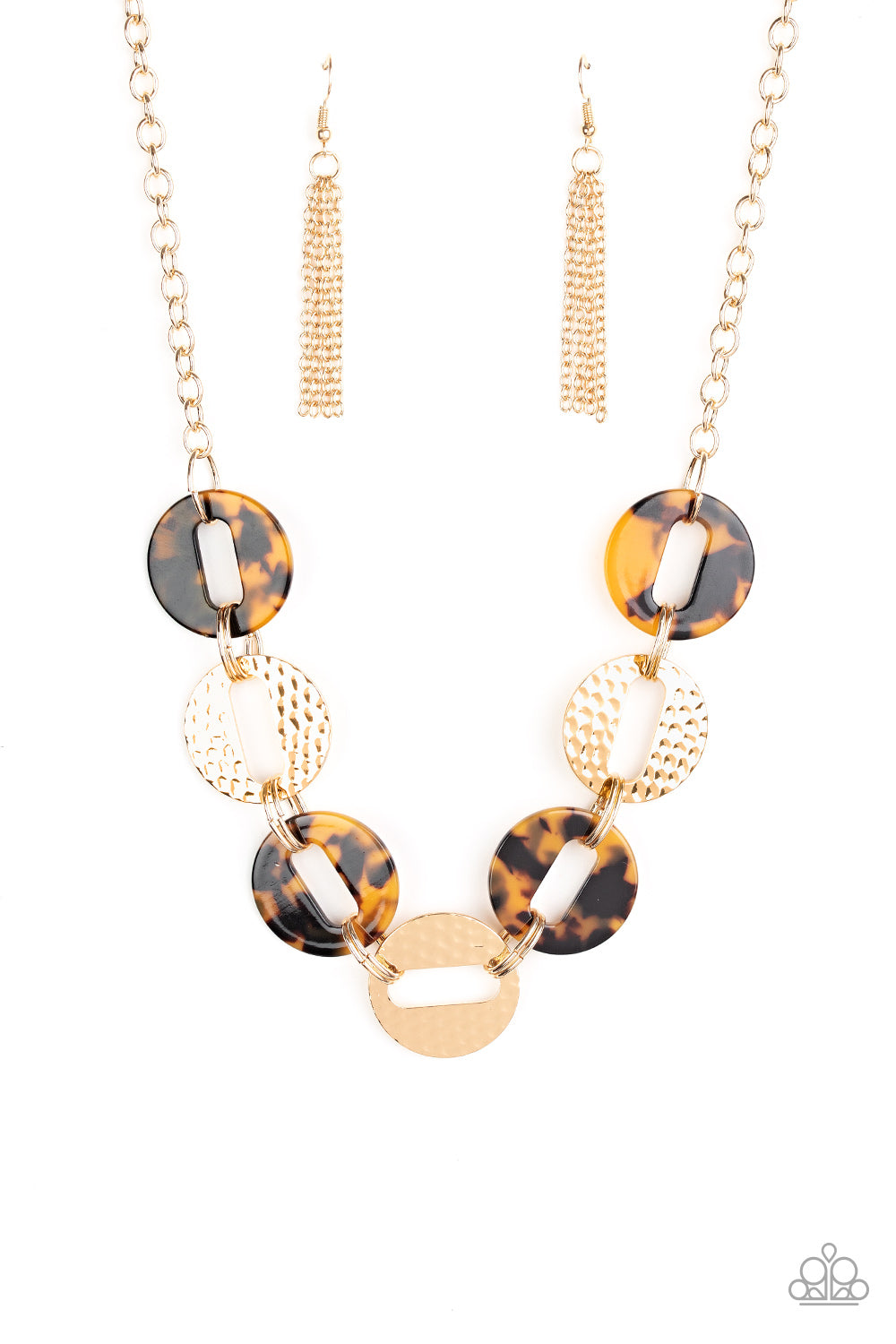 Retro Retrograde Brown Necklace