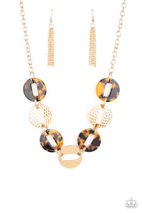 Retro Retrograde Brown Necklace