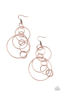 Running Circles Around You Copper Earring