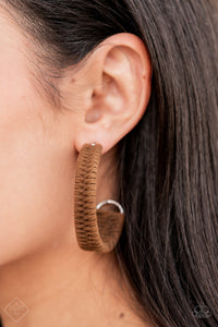 Rural Guru Hoop Earring (Brown, Black)