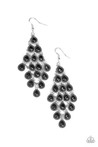 Rural Rainstorms Black Earring