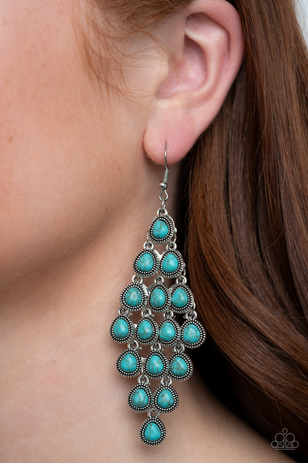 Rural Rainstorms Blue Earring