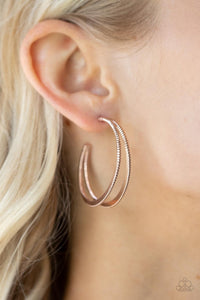 Rustic Curves Earring (Rose Gold, Silver)