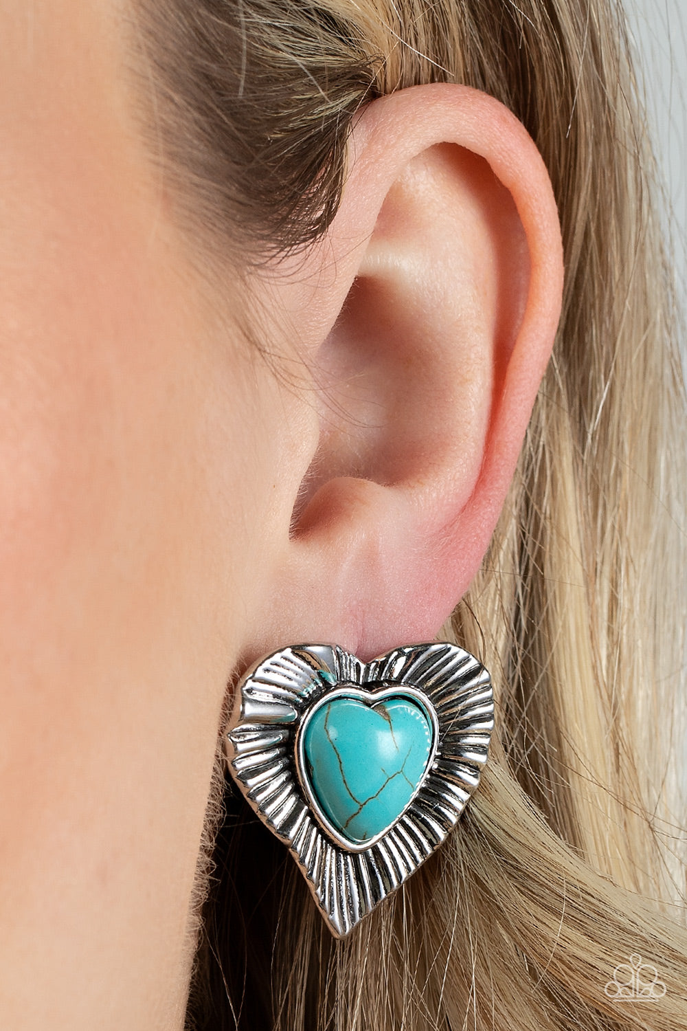 Rustic Romance Earring (Blue, Copper)