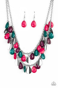 Life Of The FIESTA Necklace (Black, Multi, Pink)