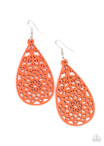 Seaside Sunsets Orange Earring