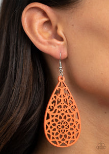 Seaside Sunsets Orange Earring