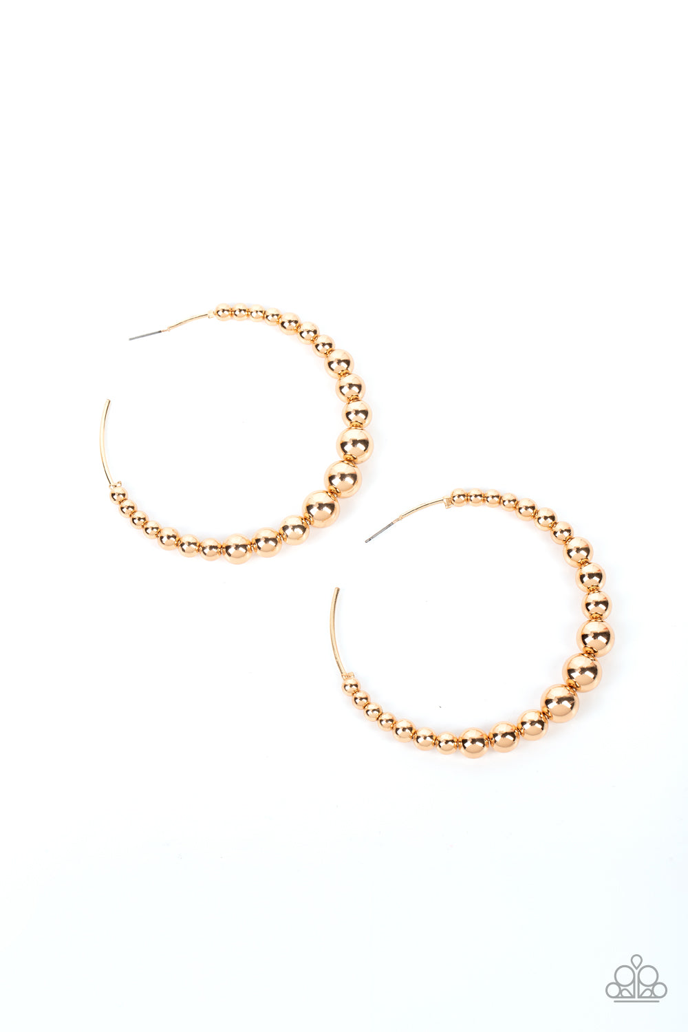 Show Off Your Curves Earrings (Black, Gold)