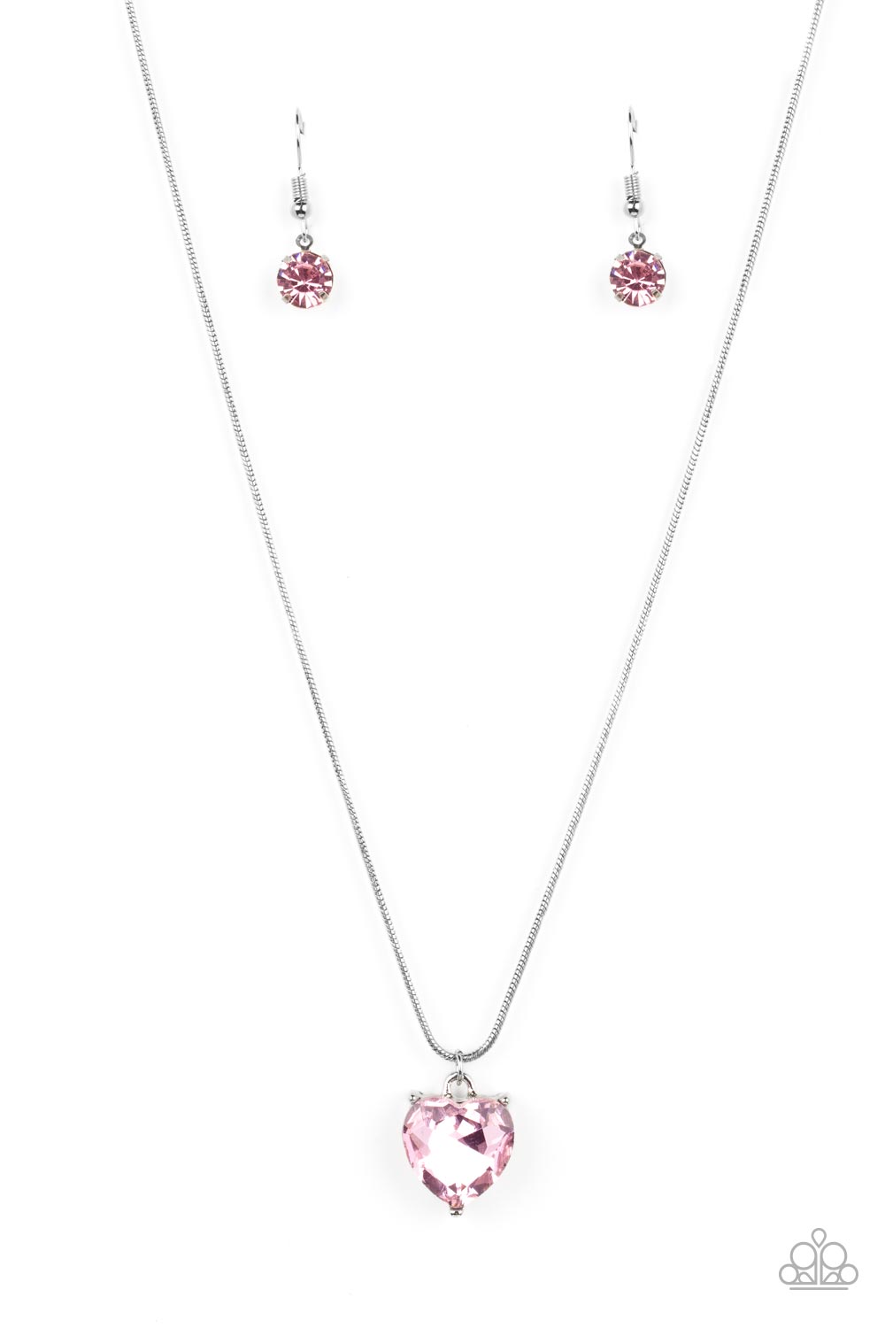 Smitten with Style Necklace (White, Pink)