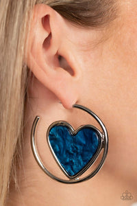 Smitten with You Earrings (Blue, Red)