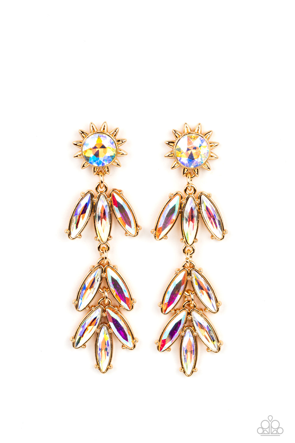 Space Age Sparkle Earring (Multi, Yellow, Gold)