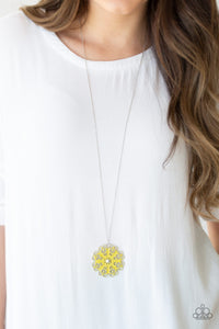 Spin Your PINWHEELS Necklace (Green, Purple, Yellow)