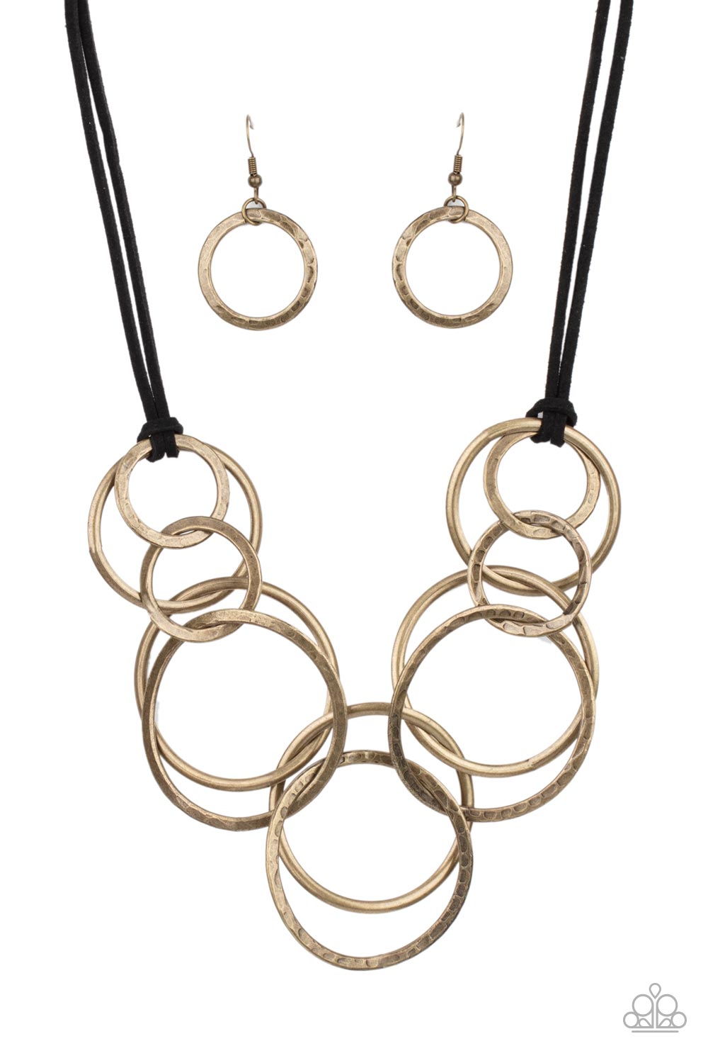Spiraling Out of COUTURE Necklace (Brass, Silver)