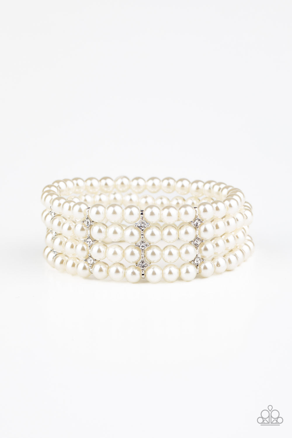Stacked To The Top White Bracelet