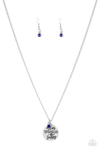 Star-Spangled Sass Blue Necklace