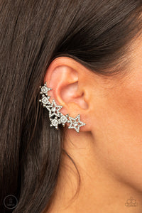 Star-Spangled Shimmer Climbing White Earring