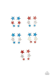 Red, White, and Blue Three Star Earrings Starlet Shimmer
