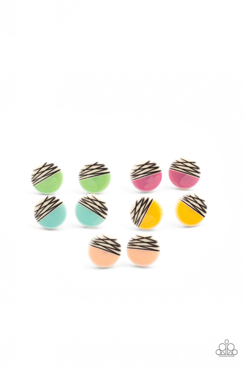 Starlet Shimmer Retro Striped Earring