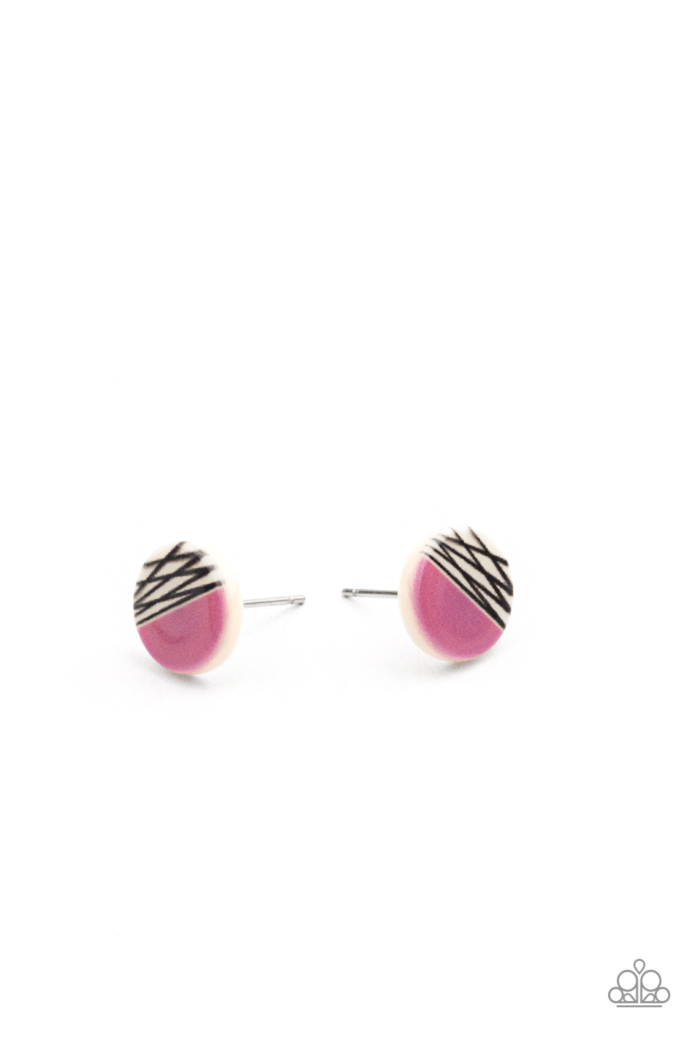 Starlet Shimmer Retro Striped Earring