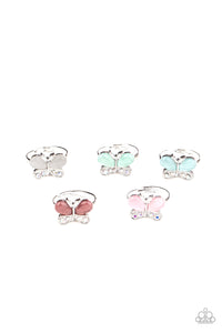 Moonstone and Iridescent Butterfly Starlet Shimmer Multi Rings