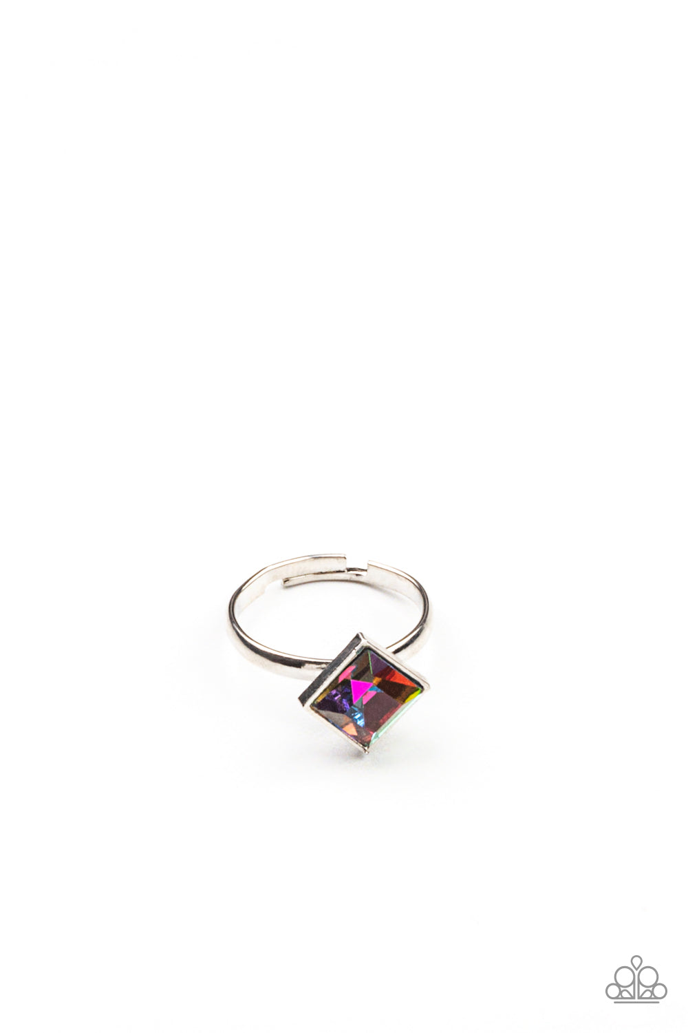 Starlet Shimmer Oil Spill Square Rhinestone Ring