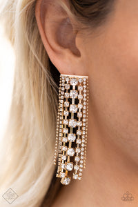 Starry Streamers Earring (Gold, White)