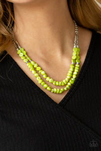 Staycation Status Necklace (Green, Yellow)
