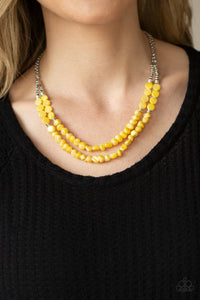 Staycation Status Necklace (Green, Yellow)