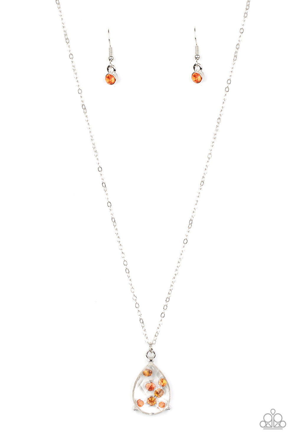 Stormy Shimmer - Orange Necklace