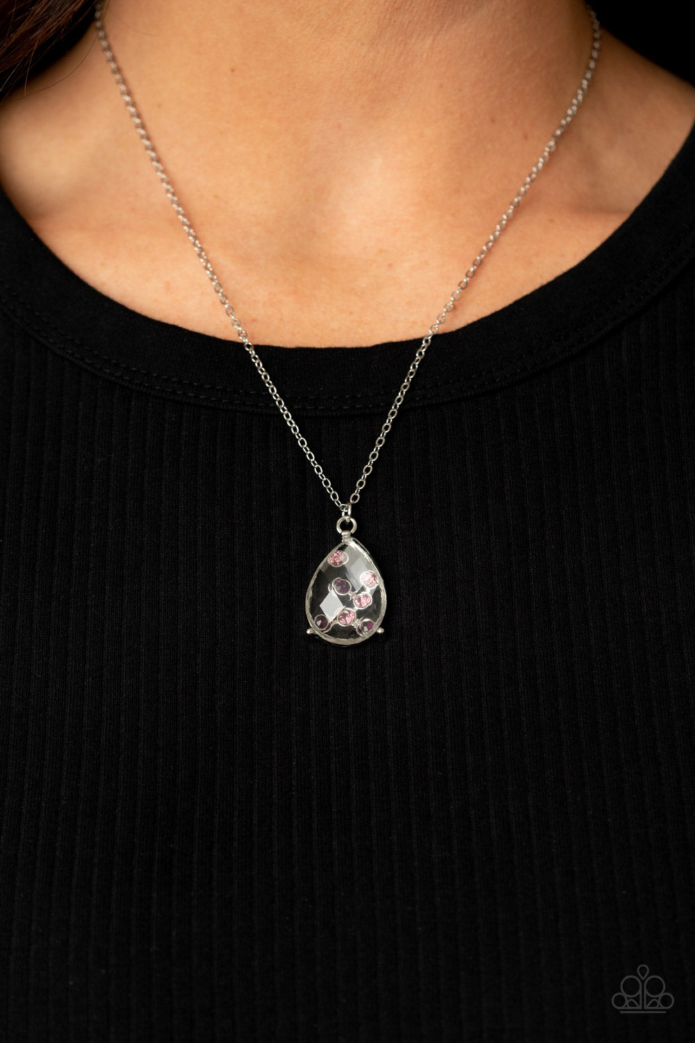 Stormy Shimmer Purple Necklace